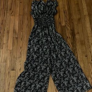Floral Black Jumpsuit